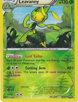 LEAVANNY REVERSE-HOLO 12/113 POKEMON BLACK AND WHITE LEGENDARY TREASURES - Image 1