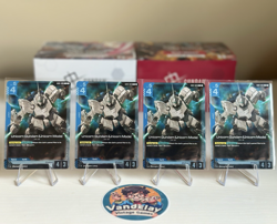 Unicorn Gundam (Unicorn Mode) Full Playset X4 R NM GD01-05 Gundam Card Game - Image 1