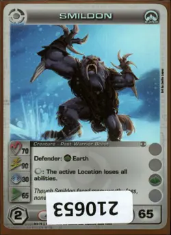 (210653) SMILDON 70/90/30/65/65 (2 Max Stats) Super Rare ALLIANCE Chaotic Card - Image 1