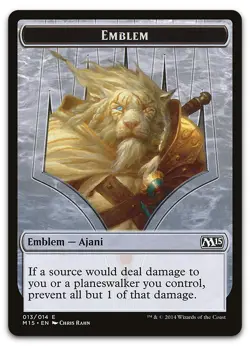 Emblem - Ajani Steadfast #13 (NM) Magic 2015 M15 Magic MTG - Image 1