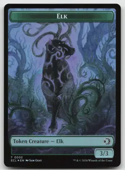 Elk 0002/Mutavault 0011 Double-Sided Token T Foil Lorwyn Eclipsed NM - Image 1