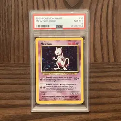 PSA 8 NM-MT Pokemon Mewtwo Base Set Holo 10/102 - Image 1