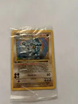 1999 Pokemon Machamp #8 Base Set 1st Edition Holo Shadowless - Image 3