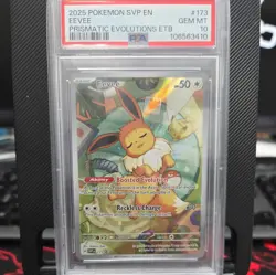 Pokemon Eevee TCG 173 Holo Promo Prismatic Evolutions, PSA 10 - Image 1
