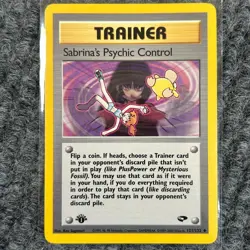 VTG Pokemon Gym Challenge Sabrina's Psychic Control 1st Ed 121/132 Uncommon NM - Image 1