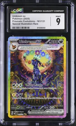 CGC 9 Umbreon EX 161/131 Prismatic Evolutions Special Illustration Rare Pokemon - Image 1