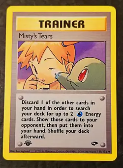 1st Edition Misty's Tears 118/132 - Gym Challenge - LP - Vintage WotC Pokemon - Image 1