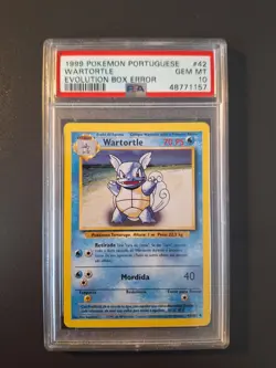 1999 Pokemon Portuguese Wartortle PSA 10 Evolution Box Error WOTC LOW POP - Image 1