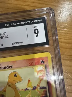 Pokemon Base Set Charmander 46/102 CGC Mint 9 - Image 4