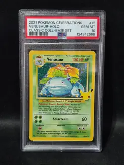 2021 POKEMON CELEBRATIONS CLASSIC COLL #15 VENUSAUR-HOLO PSA 10 - Image 1