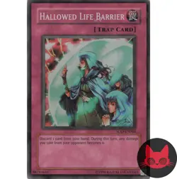 Yugioh Hallowed Life Barrier SOD-EN060 Super Rare MP - Image 1