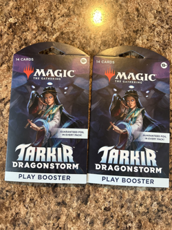 Magic The Gathering LOT (2) Packs 14 Cards Each Dragonstorm Foil Tarkir - Image 1