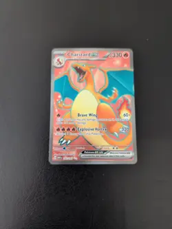 Charizard EX Holo Rare Pokemon TCG Card 183/165 Scarlet & Violet 151 - Image 1
