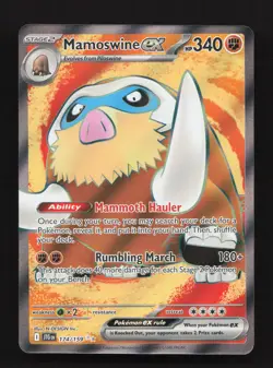 Mamoswine ex 174/159 Ultra Rare SV09: Journey Together Pokemon Card - Image 1