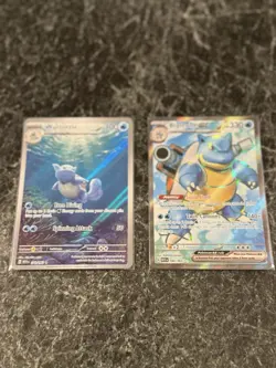 Pokemon 151 (2) Card Lot Wartortle IR Blastoise EX Full Art - Image 1