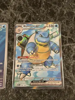 Pokemon 151 (2) Card Lot Wartortle IR Blastoise EX Full Art - Image 3