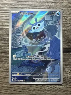 Pokemon TCG Mantyke Card 189/182 Sv04: Paradox Rift NM/Mint - Image 1