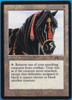 Ebony Horse Arabian Nights PLD Artifact Rare MAGIC CARD (ID# 497545) ABUGames - Image 1