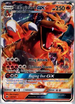 Charizard GX 20/147 SM - Burning Shadows - Pokemon Card - NM - Image 1