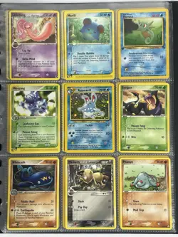 Pokemon Card Collection VTG Binder Holo Rare 1st E-Reader WoTC Azumarill Meowth - Image 1