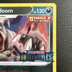 Pokemon Card Houndoom SWSH090 Black Star Promo STAMPED Battle Styles - Image 3