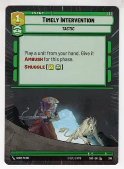 Star Wars Unlimited SotG Hyperspace Card SHD398 Timely Intervention - Image 1