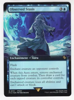MTG Final Fantasy Commander Foil Rare #0113 Observed Stasis - Image 1