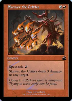 Skewer the Critics (Retro Frame) 0340 MTG RVR NM Foil - Image 1