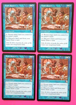 Magic the Gathering MTG Mercadian Masques TRADE ROUTES X 4 R LP/EX 1999! - Image 1