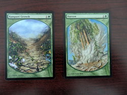 MTG Player Rewards Promo Harrow and Rampant Growth, see pics and desc - Image 1