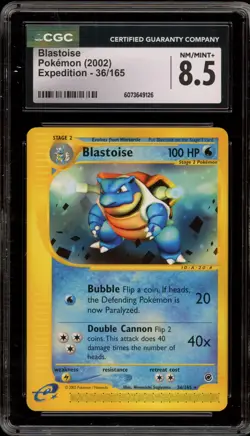Pokemon Blastoise Expedition NON Holo Rare #36 CGC 8.5 - Image 1