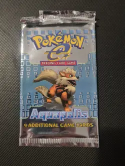 EMPTY Pokemon Aquapolis Arcanine Artwork Vintage Booster Pack 🔥 - Image 1