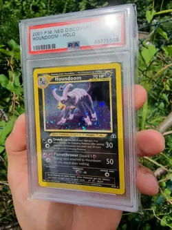 Pokemon Houndoom PSA 10 Unlimited Neo Discovery Low Pop! Holo 4/75 - Image 1