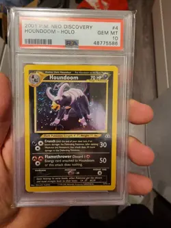 Pokemon Houndoom PSA 10 Unlimited Neo Discovery Low Pop! Holo 4/75 - Image 3