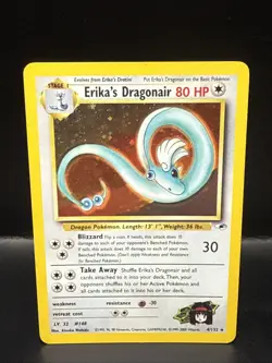Pokemon TCG Erika's Dragonair Gym Heroes 4/132 Holo Unlimited Holo Rare - Image 1