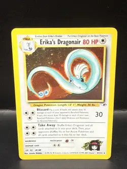 Pokemon TCG Erika's Dragonair Gym Heroes 4/132 Holo Unlimited Holo Rare - Image 2