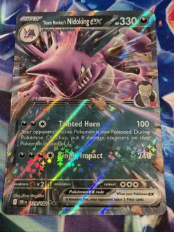 Pokemon TCG Team Rocket’s Nidoking ex 119/182 Double Rare Destined Rivals NM/M - Image 1