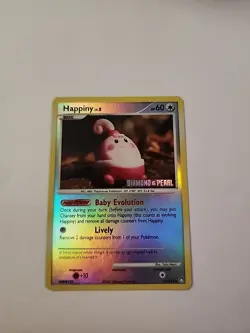 2007 Pokemon Diamond Pearl Mysterious Treasures Happiny Snowflake Stamp #52/123 - Image 1