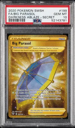 2020 POKEMON SWORD & SHIELD DARKNESS ABLAZE SECRET FULL ART/BIG PARASOL PSA 10 - Image 1
