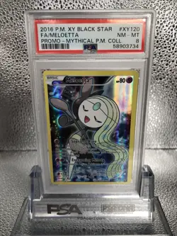 Pokemon Meloetta Mythical P.M. Coll. Black Star Full Art Promo XY120 PSA 8 - Image 1
