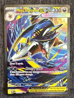 Mega Sharpedo EX 127/094 Me02: Phantasmal Flames SIR Pokemon - Image 1