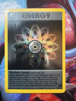 Rainbow Energy Pokemon Team Rocket Holo Rare 17/82 - LP - Image 1