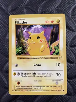 Pokemon E3 Stamped Shadowless Red Cheeks Pikachu #58 - Image 1
