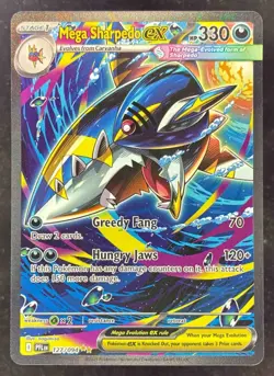 2025 Pokemon Phantasmal Flames #127/094 Mega Sharpedo Special Illustration Rare - Image 1