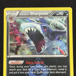 Team Aqua's Sharpedo 21/34 Double Crisis Holo Rare 2015 Pokemon TCG English - Image 3