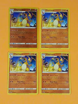 Pokemon Sword & Shield Vivid Voltage Charizard 025/185 Reverse Holo Playset - Image 1