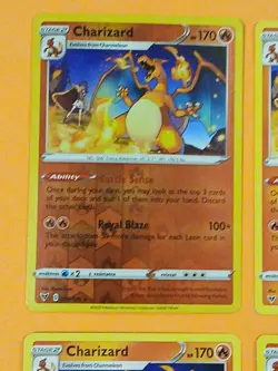 Pokemon Sword & Shield Vivid Voltage Charizard 025/185 Reverse Holo Playset - Image 2