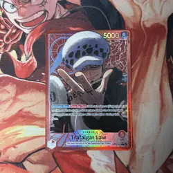 Trafalgar Law OP14-001 L ALT ART The Azure Seas Seven LEADER One Piece CCG - Image 1