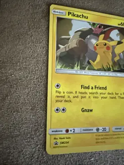 Pikachu SM234 Pikachu Black Star Promo Card LP Condition 2019 - Image 3