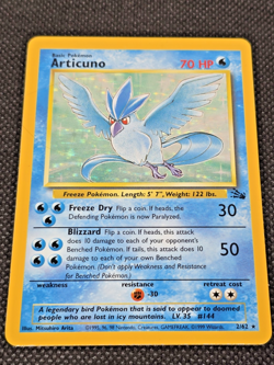 Articuno 2/62 - Pokemon Fossil Set - Holo Card - WotC - LP - Image 2